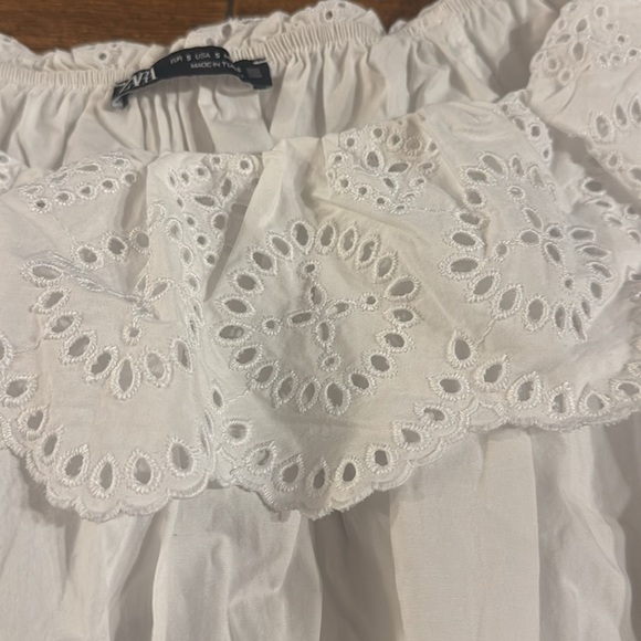 ZARA cute off-the-shoulder long-sleeved crop top - Picture 4 of 5